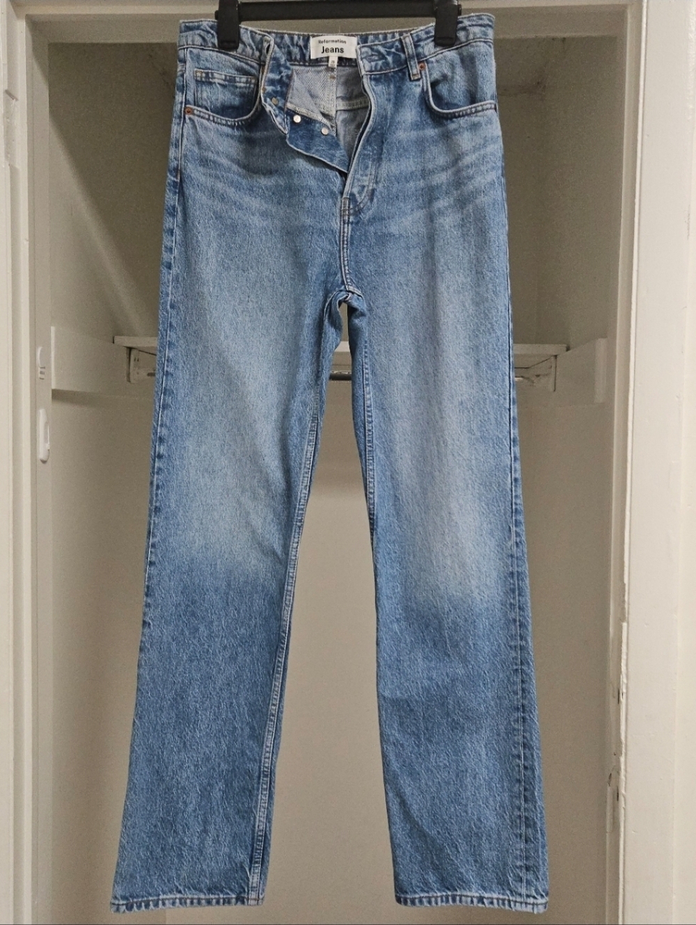 REFORMATION CYNTHIA HIGH RISE STRAIGHT JEANS 29 - Picture 3 of 7